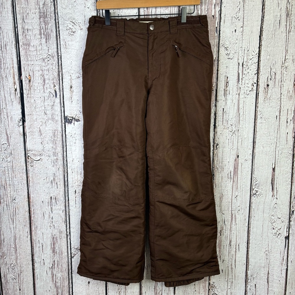 Cherokee Snow Pants Youth‎ Girls XL 14/16 Brown Lined Zip Close Zip Pockets Cold